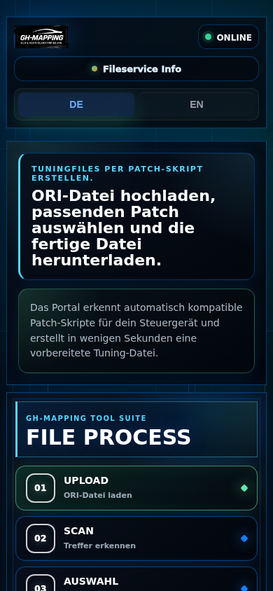 GH Mapping white-label patch portal mobile view